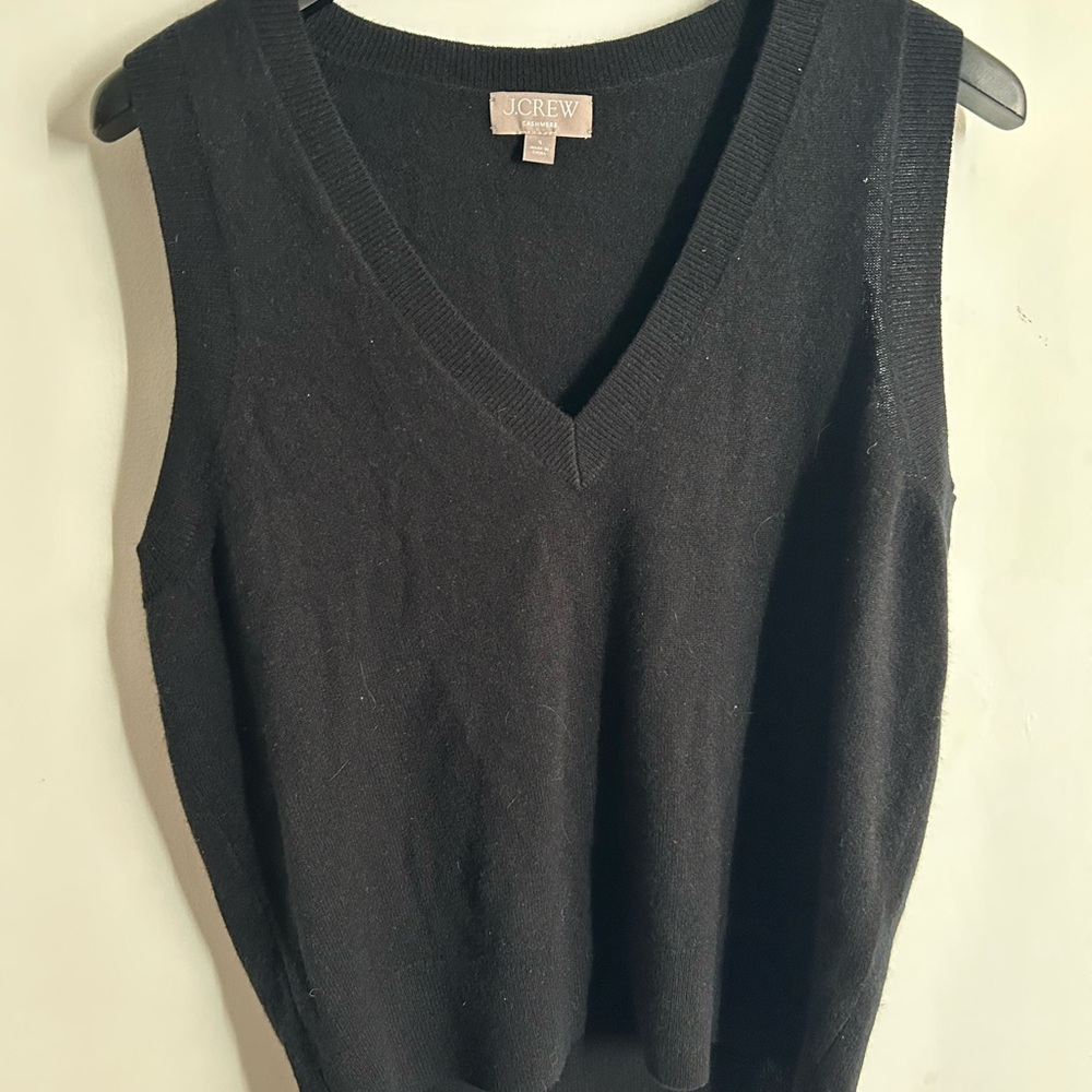 J.Crew Black Sleeveless Sweater Vest